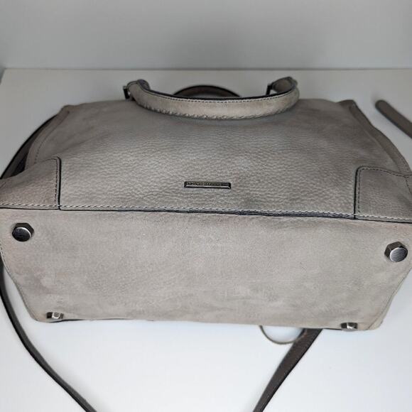 Rebecca Minkoff Regan calf hair leather suede tote bag striped tan - Picture 5 of 6